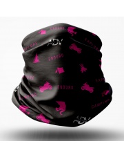 Komin buff motocyklistki czarny mix