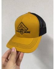 Czapka z daszkiem trucker żółta Explore More