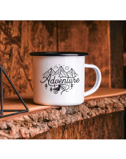 Kubek emaliowany Adventure Biały+C